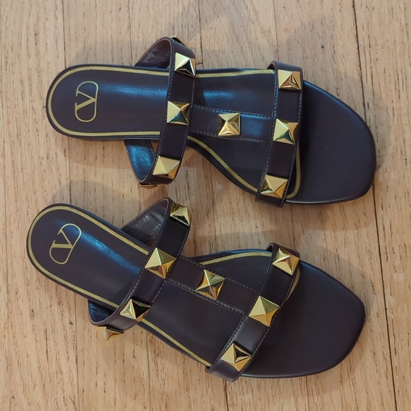 Brown stud sandals size US8 EU 40 - Picture 5 of 9